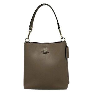 Auth COACH Mollie Bucket Bag 22 CA177 Pink Beige Leather - Handbag